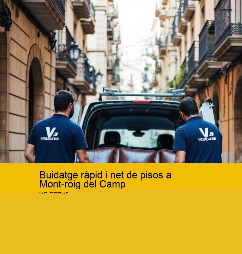 Buidatge ràpid i net de pisos a Mont-roig del Camp
