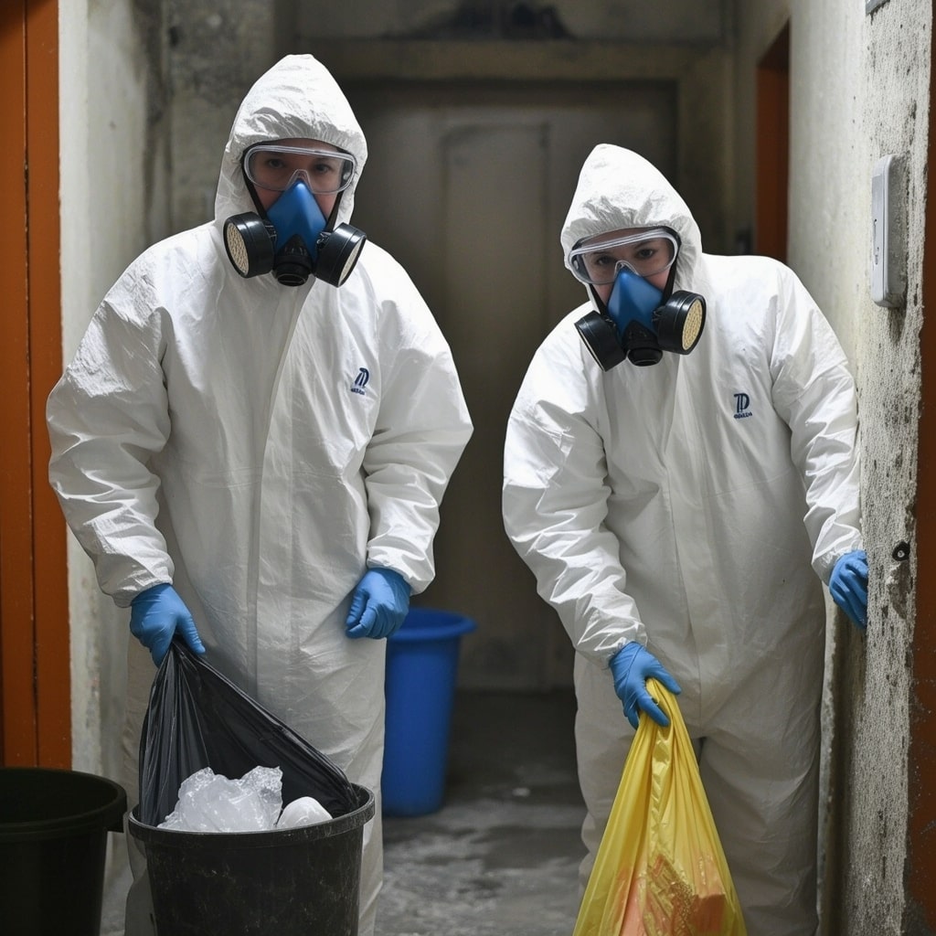 Experts en buidatge i desinfecció d'habitatges afectats per la síndrome de Diògenes a Deltebre